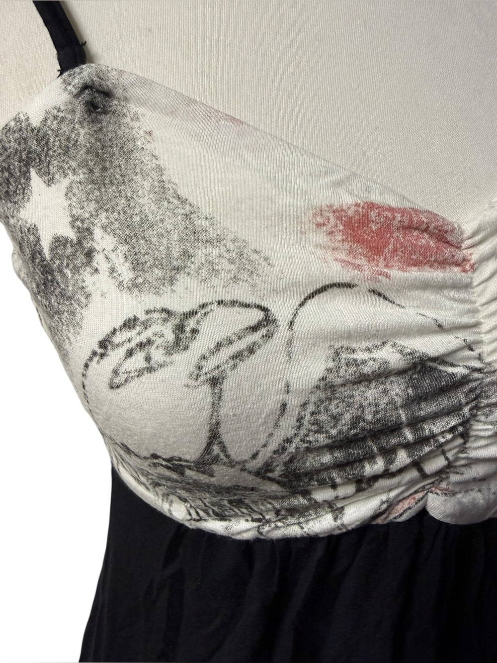 Harley Davidson Patriotic removable strap tank tube top sweetheart flowy Small - Picture 3 of 10